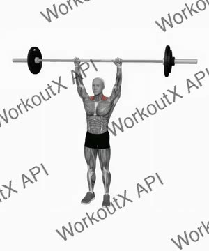 Barbell Overhead Shrug exercise demonstration