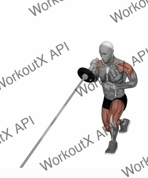 Landmine Lunge to Overhead Press exercise demonstration