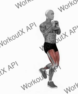 Dumbbell Goblet Curtsy Lunge exercise demonstration