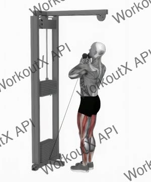 Cable Narrow Chair Stand-Up exercise demonstration