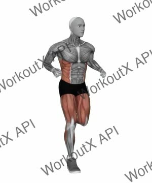 Jogging exercise demonstration