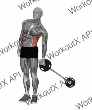 Barbell Landmine Side Bend exercise demonstration