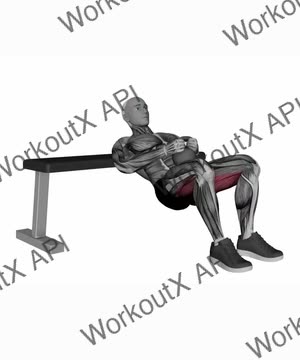 Kettlebell Hip Thrusts With Bench exercise demonstration