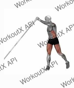 Landmine Rotational Lift to Press exercise demonstration