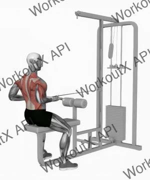 Cable Seated Supine Grip Row exercise demonstration