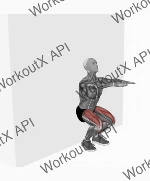 Bodyweight Wall Squat exercise demonstration