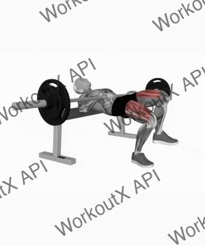 Barbell One Leg Hip Thrust exercise demonstration