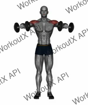 Dumbbell Bent Arm Lateral Raise exercise demonstration