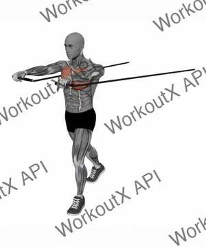 Chest Press Front Resistance Band exercise demonstration