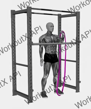 Resistance Band Assisted Front Rack Stretch exercise demonstration