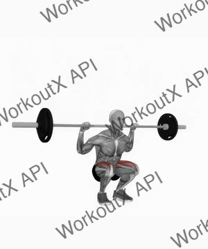 Barbell Squat to Grass exercise demonstration
