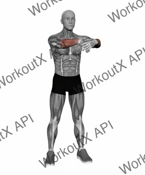 Forearms Pull With Opposite Hand Stretch exercise demonstration