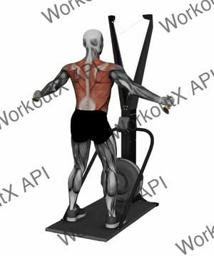 Ski Ergometer Cross Country Ski Reverse Fly Pull exercise demonstration