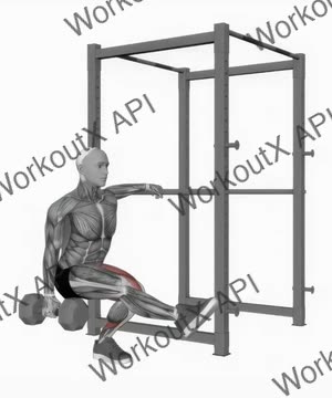 Dumbbell Single Leg Squat With Support (Pistol) exercise demonstration