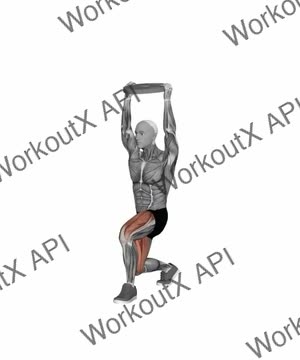 Plate Overhead Walking Lunge exercise demonstration
