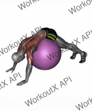 Exercise Ball Lower Back Dynamic Stretch exercise demonstration