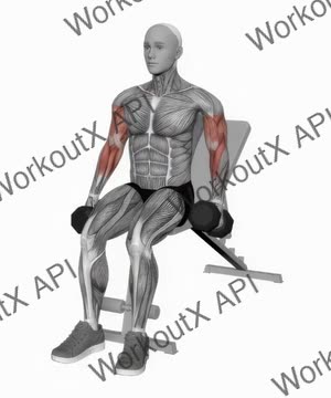 Dumbbell Alternate Seated Hammer Curl exercise demonstration