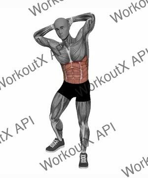 Standing Oblique Crunch exercise demonstration