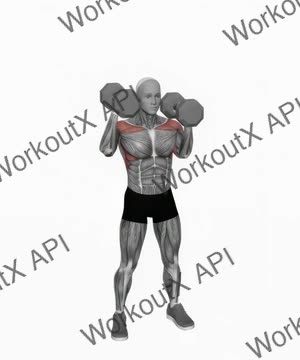 Dumbbell Standing Alternate Overhead Press exercise demonstration