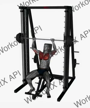 Smith Machine Press Incline exercise demonstration
