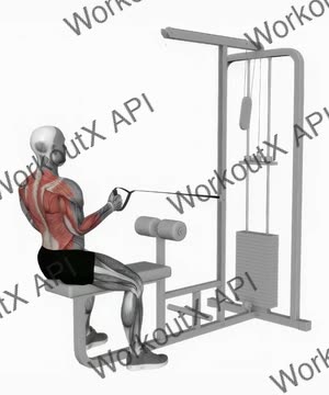 Cable Seated One Arm Alternate Row exercise demonstration