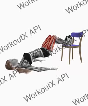 Chair Frog Feet Elevated Glute Bridge Bodyweight exercise demonstration