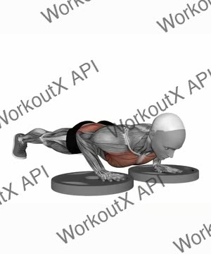 Plate Deficit Pushup exercise demonstration