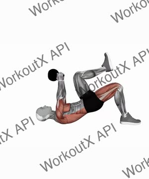 Kettlebell Single Leg Glute Bridge Pullover exercise demonstration
