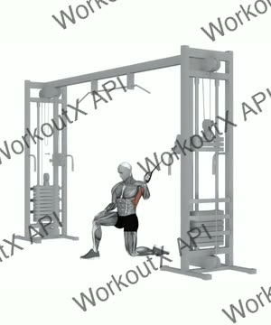 Cable Pull in Kneeling exercise demonstration