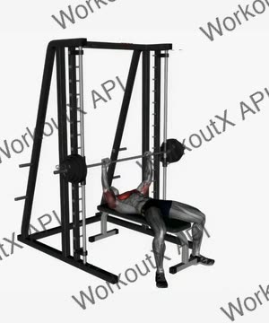 Smith Machine Press Flat exercise demonstration