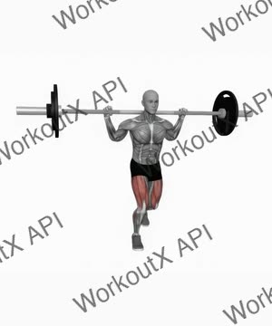 Barbell Curtsy Lunges exercise demonstration
