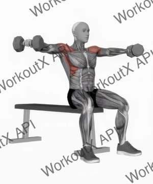 Dumbbell Seated Lateral Raise exercise demonstration