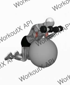 Dumbbell Preacher Curl Over Exercise Ball exercise demonstration