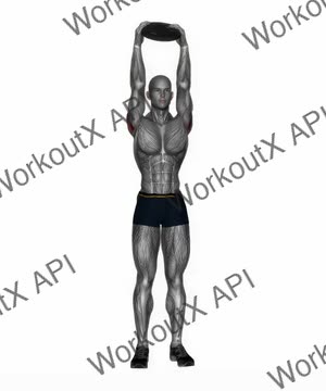 Weighted Standing Shoulder Press With Plate exercise demonstration