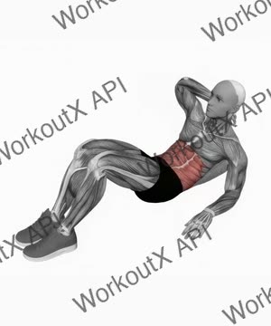 Alternate Oblique Crunch exercise demonstration
