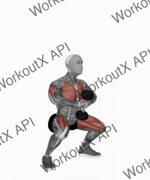 Dumbbell Press Squat exercise demonstration