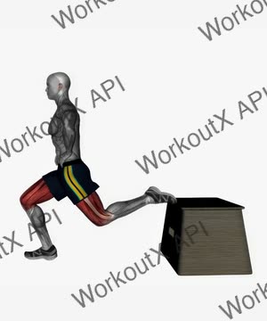 Bulgarian Split Squat Left Bodyweight Side View exercise demonstration