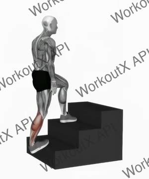 Calves Stretch on Stairs exercise demonstration