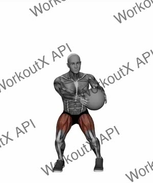 Low Rotational Med Ball Chops (Quarter Squat, Rotating Med Ball Left and Ride Across Core) exercise demonstration