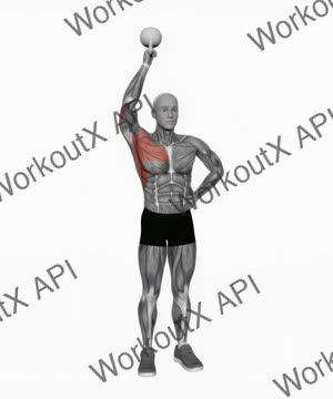 Kettlebell Standing Bottoms-Up One Arm Shoulder Press exercise demonstration