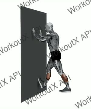 Calve Stretch Foot on Wall exercise demonstration