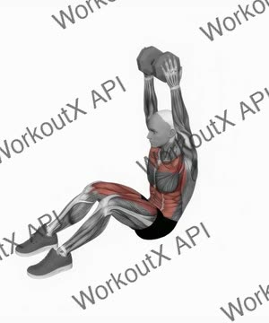 Dumbbell Overhead Sit-Up exercise demonstration