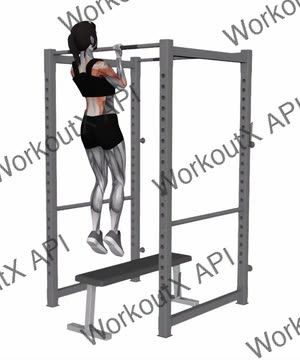 Assisted Chin-Up on a Bench exercise demonstration