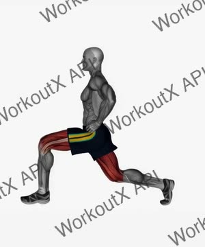 Lunges Same Leg Side View Bodyweight exercise demonstration