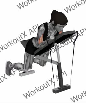 Band Prone Incline Curl exercise demonstration