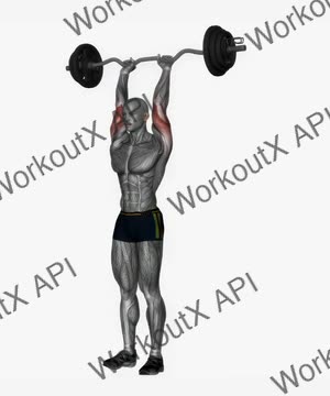 Ez Bar Overhead Extensions Standing exercise demonstration