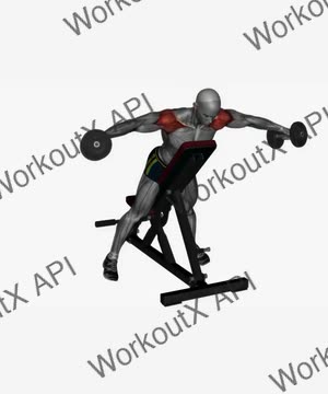 Incline Lateral Raises Dumbbell exercise demonstration