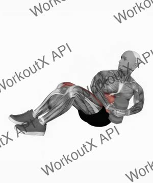 Dumbbell Russian Twist With Legs Floor Off exercise demonstration