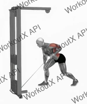 Cable One Arm Bent Over Row exercise demonstration