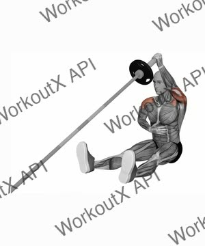 Landmine Seated Single Arm Overhead Press exercise demonstration